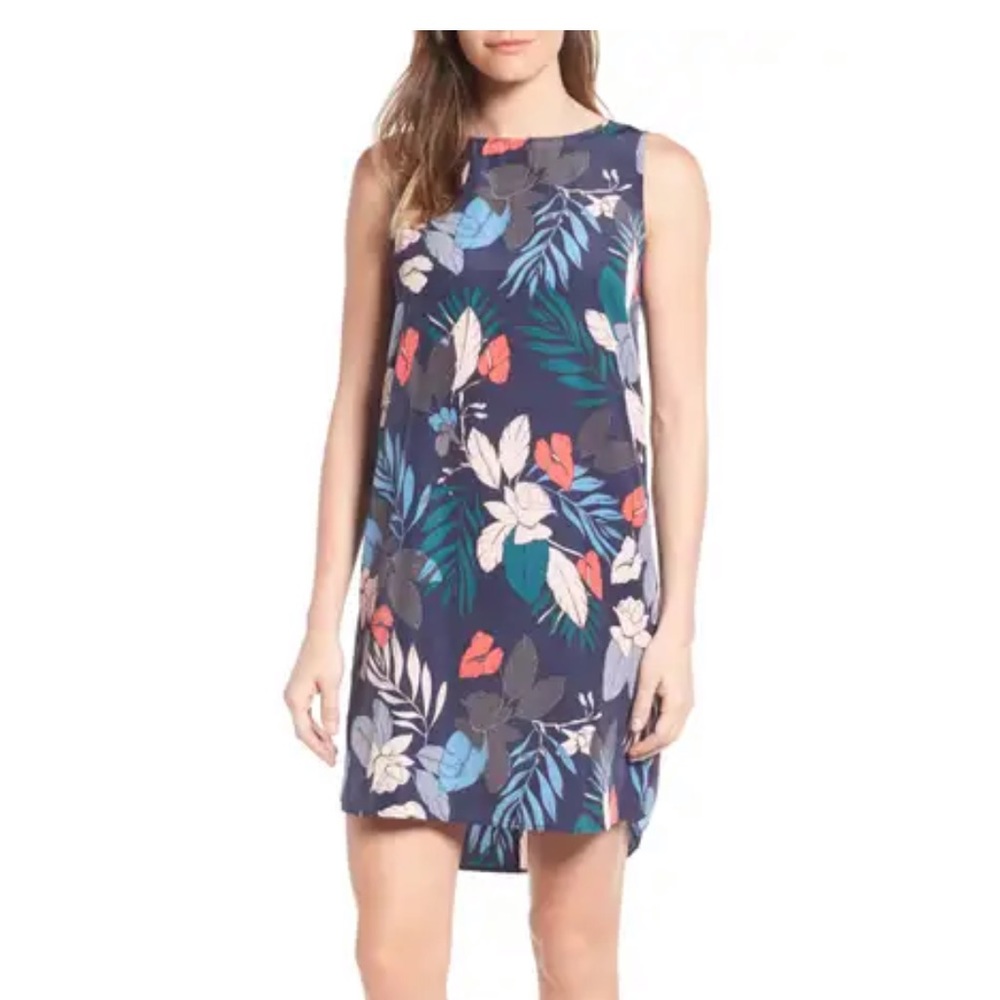 Halogen M tropical floral shift dresss